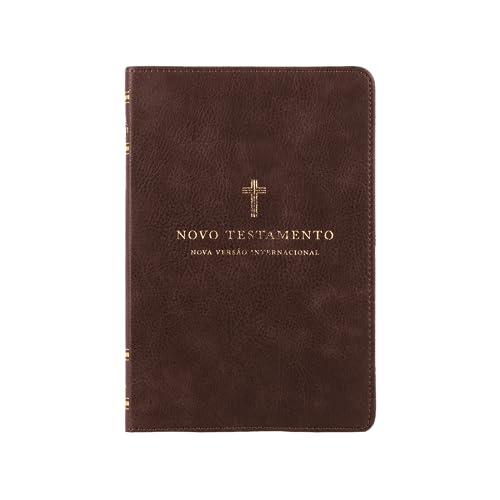 Novo Testamento, NVI, Couro Soft, Cruz Marrom, Leitura Perfeita