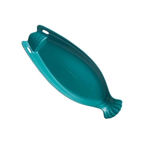 CIYODO 1pezzi Piatti in Forma Contenitori per Snack Teglie per Bistecche Stoviglie Creative per Ristoranti Cene Verde Scuro