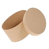 HOODANCOS Caja de Papel Kraft Ovalada 15x10x7,5 Cm para Manualidades Diy, Caja de Obsequio Resistente para Galletas, Macarons y Chocolates, Adecuado para Envolver y Almacenar en Festivales