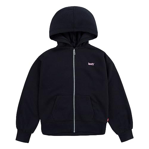 Sweat à capuche zippé fille Levi's Lvg Logo veste sportswear coton manches longues 4eg211