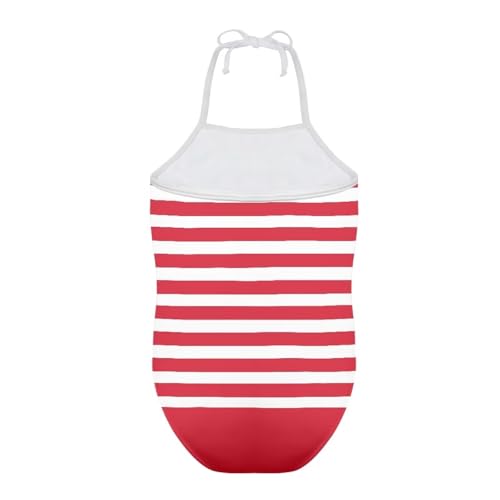 Image of Girls One Pieces Christmas Swimsuit Cute Swimwear Bathing Suits Beach Sport Halter Swimwear Vacation Pool Party Size