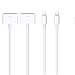 30 Pin Adapter | 8 Pin Male to 30 Pin Female | Works with Smartphones, Cars, Docking Stations and More White 2pack - 20cm