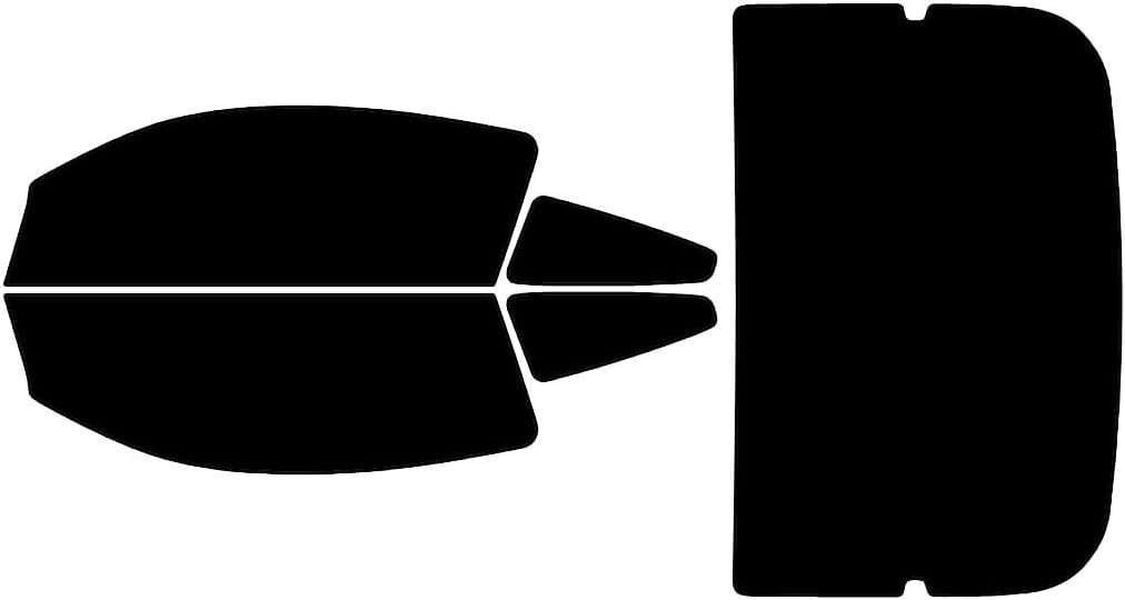 Rvinyl Window Tint Kit Compatible with Ford Mustang 2005-2009 Coupe - Black 5% - Single Ply No Bubble Film - Do it Yourself Vehicle Complete Precut Kit