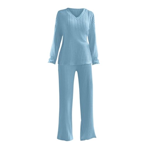 Conjunto de punto de color sólido con bolsillos para un look diario sin complicaciones 2