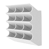 Mikikit Porta Cuchillas de Afeitar 12 Ranuras Organizador Compacto Blanco para Cuchillas de Barbero y Peluquería Caja de Almacenamiento Resistente para Baño Hogar y Salón 41 X 39 X