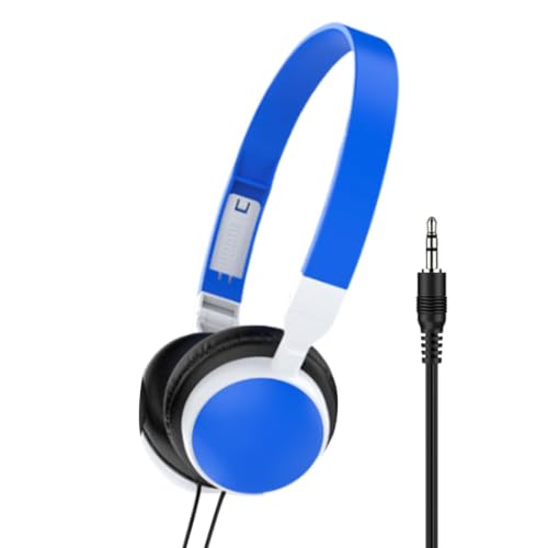 Auriculares de ordenador - Auriculares con cable, auriculares para PC, auriculares con cable para ordenador, auriculares plegables, cancelación de ruido para ordenadores, tabletas