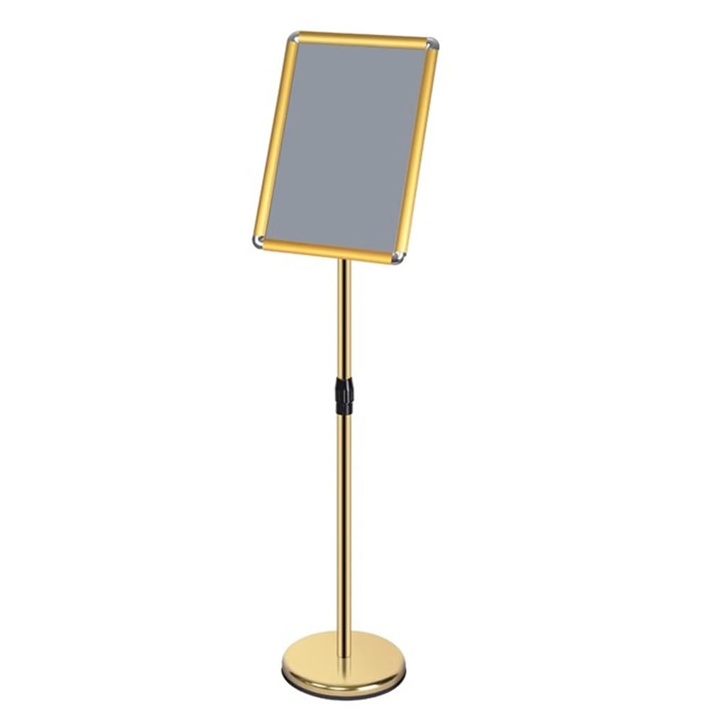 Soporte de pie para letreros, Soporte Ajustable para letreros con Base Resistente, Soporte de Pedestal para Carteles de Suelo, Soportes para letreros para exhi,Gold-A3