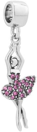 ZakiaHoLove Ballet Dance Charms for Bracelets Compatible with Pandora Bracelets