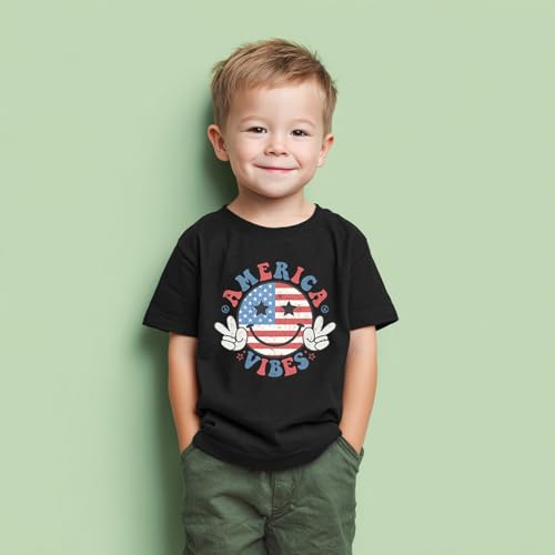 Image of Boys Constitution Day 250 Anniversary USA Shirt Independence Shirt 3-8T | for Kids Boys Girls Toddlers 3T-8T, 4th of July Dinos Flag Patriotic Tee, Independence Day