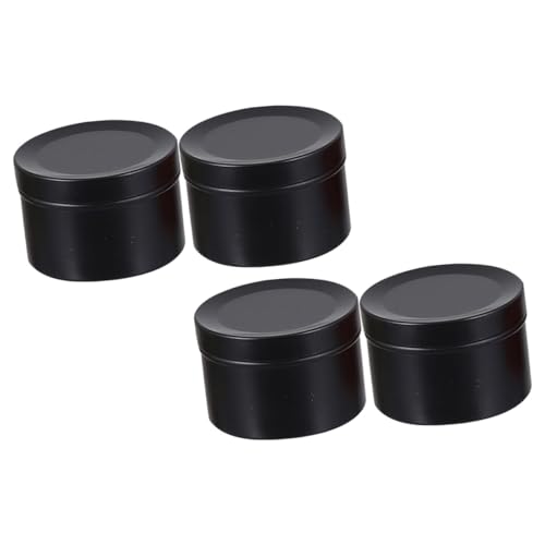 HAPINARY 4pcs Aluminum Alloy Candle Tins Candle Holders for Handmade Portable Storage Containers for Use