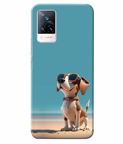 Image of Cute Pet Dog Lover Printed Hard Back Case Cover & Compatible for Vivo V21 5G (Multicolor) - D1814