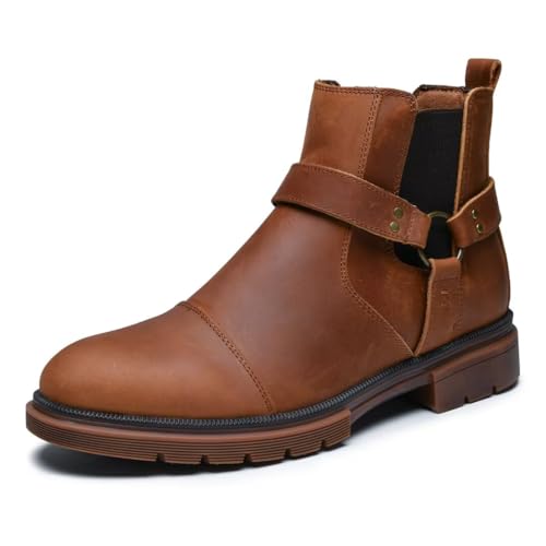 Image of Arkbird Chelsea Ankle Boots for Men Genuine Leather Oxford Casual and Formal Dress Boot