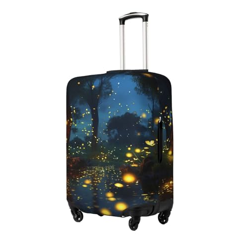 Luggage Cover Protector Washable Stretch Suitcase Protector Fireflies Suitcase Cover Anti-Scratch Travel Baggage Covers Fits 18-32 Inch Luggage Protectors2