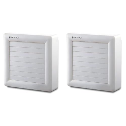 Bajaj Jefe Smart 150mm Plastic Exhaust Fan, White, Regular (Pack of 2)