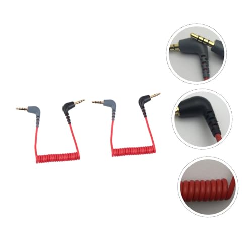Cable de extensión de audio Jack 3.5mm 0.75m rojo 2 unidades miniatura 7