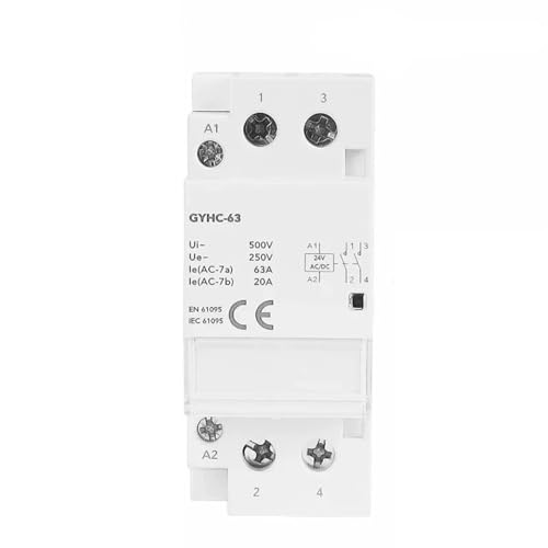 Contacteur CC DC24V 63A 2P domestique rail Din pour tableau électrique automatique