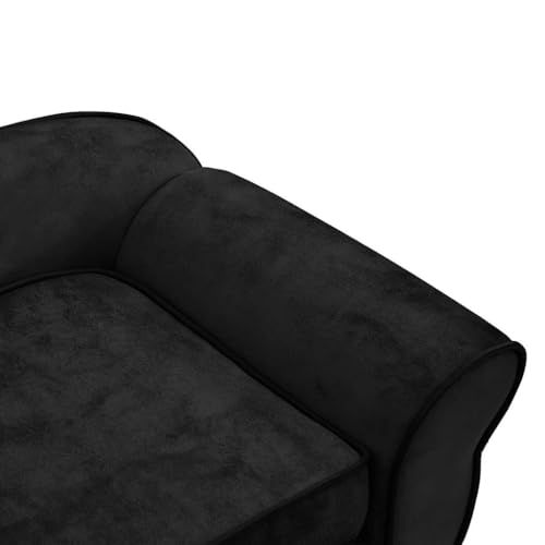 vidaXL Hundesofa Schwarz 72x45x30cm Plüsch Hundebett Hundecouch Katzensofa