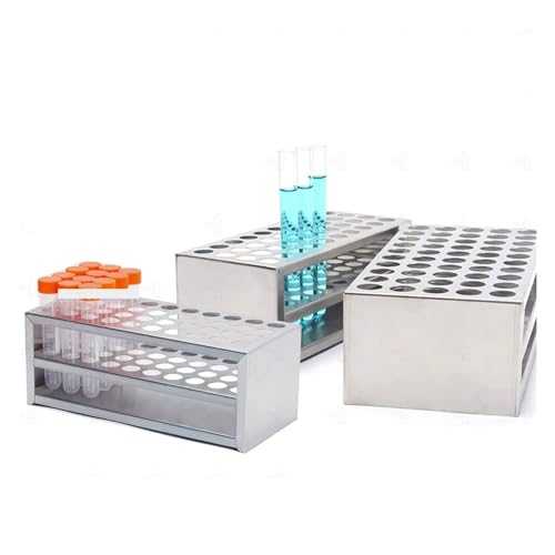 Support de tubes à essai grande capacité à double rangée pour examens colorimétriques scolaires - 6