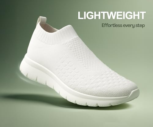 Image of Kraasa Tread Walking Shoes for Men | Knitted Slip-On Sneakers