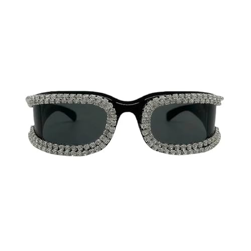 Melrose Luxury Rhinestone Sunglasses Cat Eye Gradient Decorative Shades Props For Costume Party Prom 2526 (black)