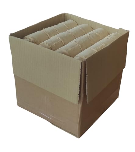 Bricchetto 100% di legno abete, Legna da Ardere, Made in Italy, Legno Naturale (32, Chilogrammi)