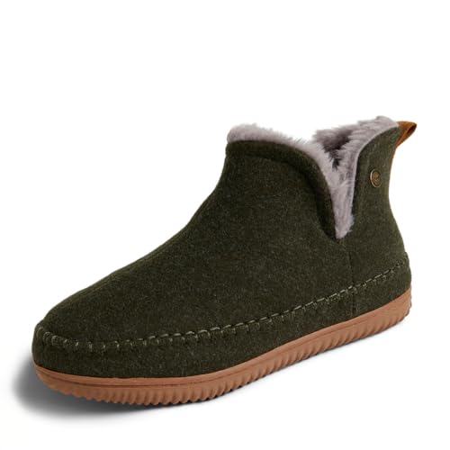 Image of Dearfoams Men's Memory Foam Indoor House Slippers Brixen Ankle Boot House Shoes - Gifts for Men