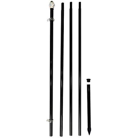 Flags Importer 13ft Aluminum (Black) Outdoor Pole with Ground Spike Cover
