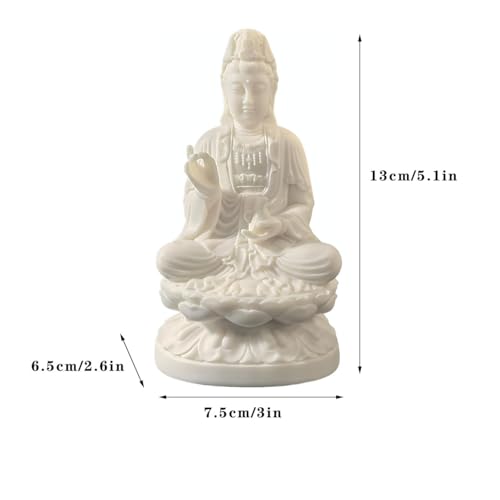Estatua pequeña de Guan Yin en resina miniatura 5