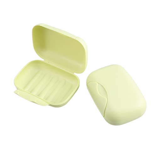 Ciieeo Caja contenedor de jabón Jabonera de plástico Jabón portátil jabon de Manos Estuche Green