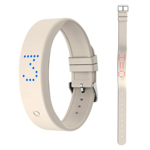 CEWROM Reloj despertador con vibración, alarma de vibración, reloj de alarma vibratoria silenciosa, con temporizador y 8 alarmas, reloj de control por aplicación para niñas, niños y adultos, color
