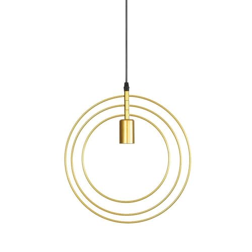 Lámpara de comedor dorada y moderna para iluminar una mesa de cocina nórdica 6