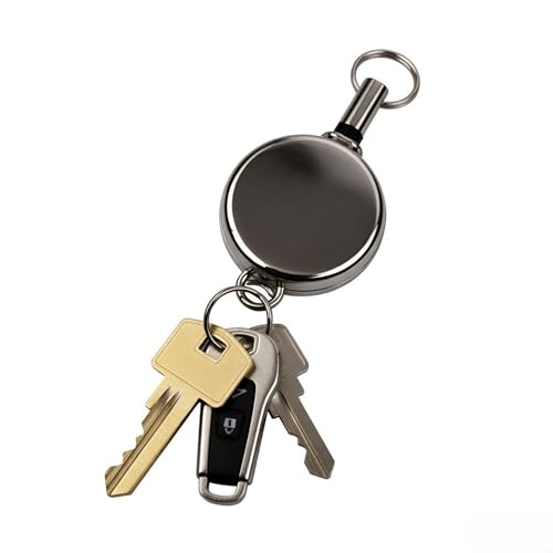 Image of Storite Retractable Keychain ID Badge Holder Keyring | Secure Carabiner Clip for Backpacking, Fishing, Outdoor Use | Durable ABS, Lightweight & Reusable | Ideal for Everyday Travel