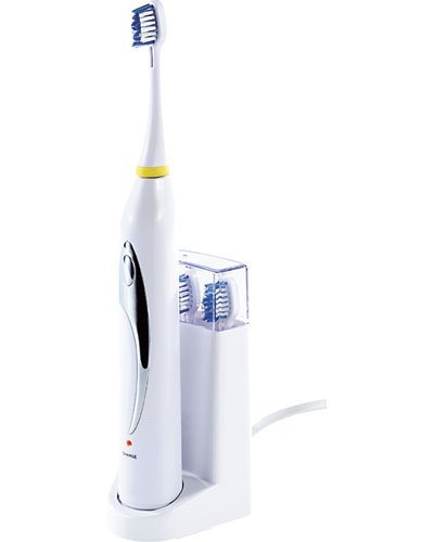 Elektr Zahnbürste: Elektrische Ionen-Schallzahnbürste mit Ladestation und 2 Bürstenköpfen (Toothbrush)