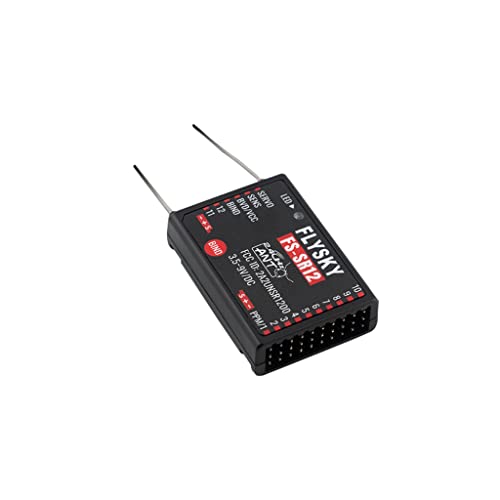 Flysky Receiver FS-R7V FS-R7D 7CH/ FS-R4P 4CH/ FS-SR12 12CH 2.4G Receiver Can Be PPM/IBUS Output for Remote Control Car Boat (FS-SR12)