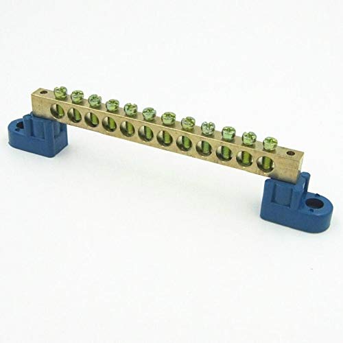Rame Cablaggio Terminal 12 fori a 12 bit di rame connettore Zero Row filo di terra Terminali 5pcs Più sicuro