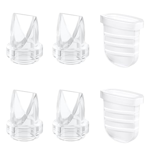 Image of 4pcs Duckbill Valves and 2pcs Silicone Diaphragms Compatible with eufy E10/S1/S1 Pro, Lansinoh Discreet Duo/NCVI S32/Nuliie S32/NICEGREEN Life S32/Zooawa S32 Breast Pump Replacement Parts,6 Packs