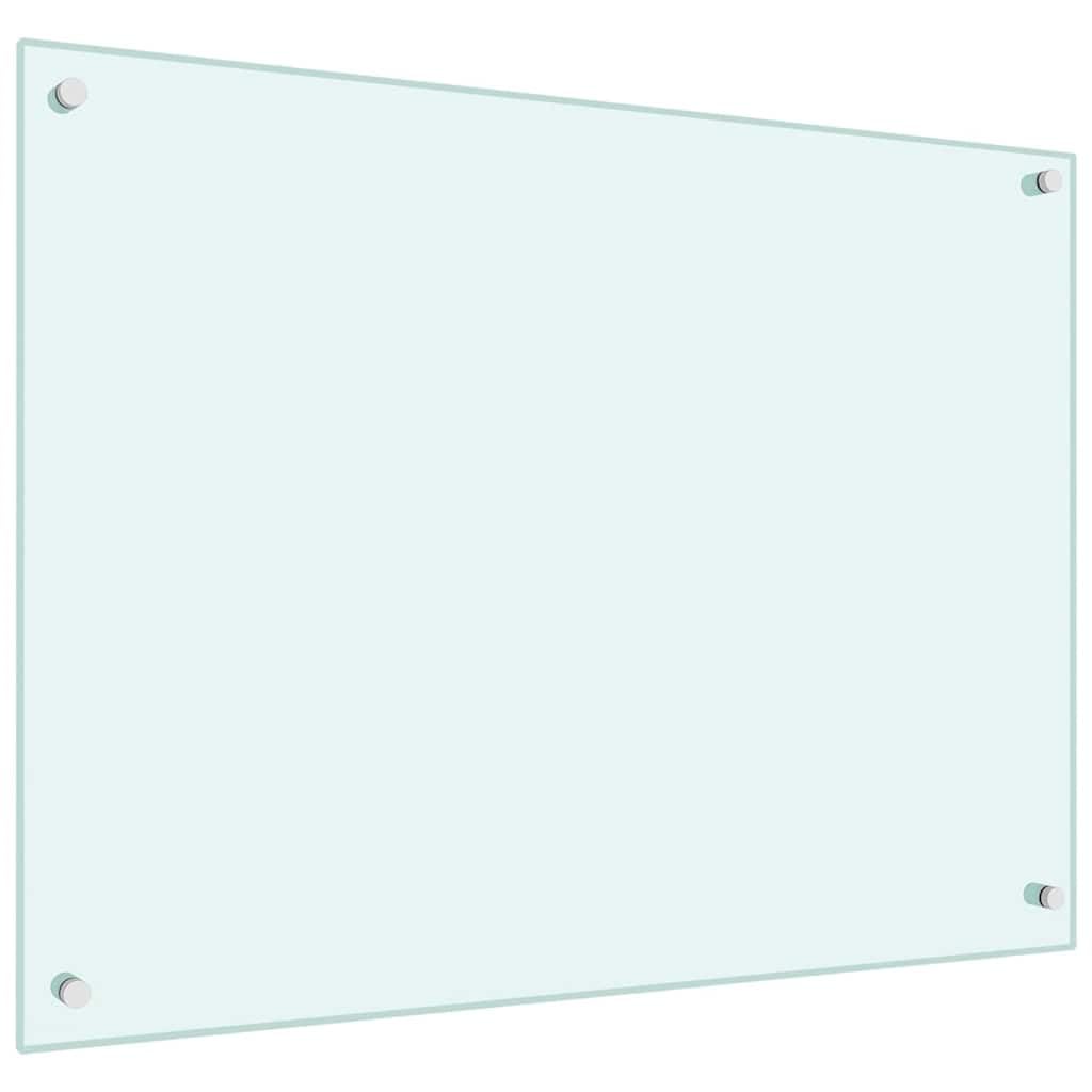Küchenrückwand Milchweiß 80x60 cm Hartglas Spritzschutz für Herdwand