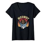 Photo Gallery donna meowdy texas cat meme retro cowboy cat amanti maglietta con collo a v Photo Gallery donna meowdy texas cat meme retro cowboy cat amanti maglietta con collo a v