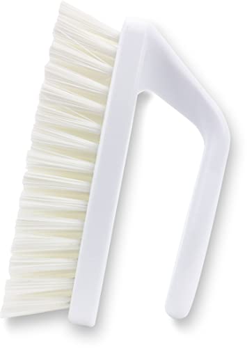 Image of SPARTA Scrub Brush with Iron Shaped Handle and Stiff Bristles, Heavy Duty Scrubber Brush for Kitchen, Bathroom, Shower, Tile, Sink, Carpet and Bakepans, Polypropylene, 6 Inches, White, (Pack of 6)