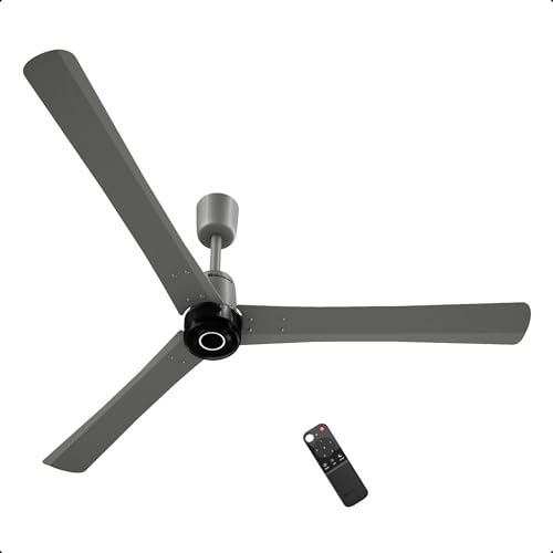 Image of atomberg Renesa Elite Smart 1400mm BLDC Ceiling Fan with IoT & Remote Control | 5 star Rated | High Air Delivery with Moonbeam LED Light | | 3 Year Warranty (Sand Grey)