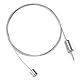 QWORK® 8 Stück Seilaufhängung Einbauset,1.5mmx1.5m, Edelstahl Decke Ohrstecker Drahtseil, Deckenbefestiger Befestigungs, für LED Panel Deckenleuchte