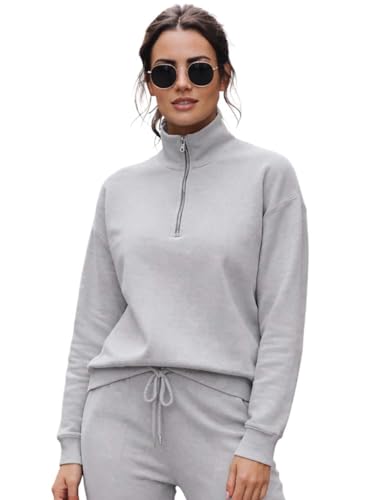 Image of KOTTY Women Winter Jacket With Half Zip Stand Collar Comfortable Fabric For Modern Casual Styling