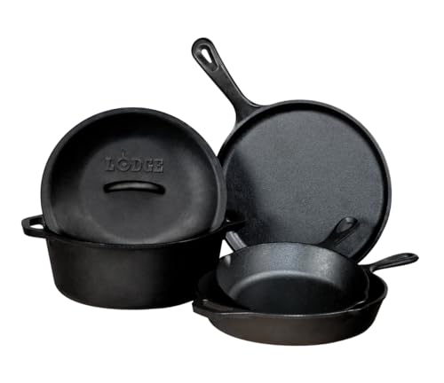 Comparison: Best Lodge Cast Iron Set Costco 2 Lodge Pre-Seasoned Cast Iron 5 Piece Set, Black
