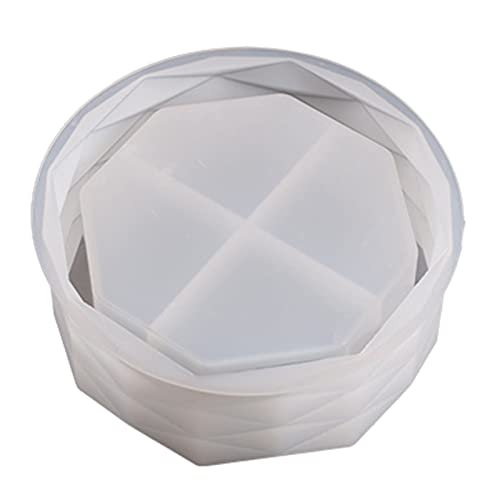 Molde geométrico de silicona para macetas, resina epoxi, adornos de mesa, caja de almacenamiento, fácil de limpiar, moldes de silicona hechos a mano
