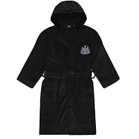 Newcastle United FC Official Boys Fleece Dressing Gown Black 11-12 Years
