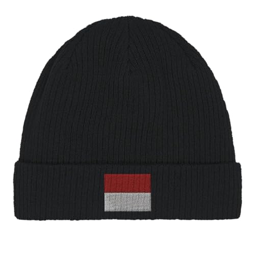 Bonnet en coton drapeau de Monaco aux finitions haut de gamme