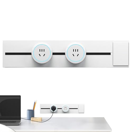 Enchufe Eléctrico - de Carril para Enchufes con Ahorro de Energía - Adaptadores Desmontables para Hogar Oficina Dormitorio Hotel Cocina Escuela Salón