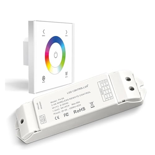 Contrôleur EX4S LED Rgbw et récepteur F4-5A panneau mural tactile
