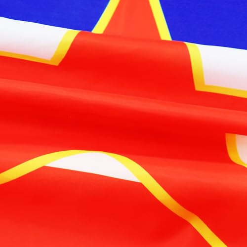 Image of AZ FLAG - Yugoslavia Flag - 2x3 Ft - 100D Polyester Yugoslavian Banner with Two Metal Grommets - Fade Resistant - Vivid Colors - 2' x 3' Feet - 90x60 Cm