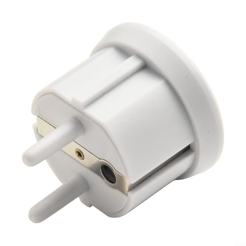 Jotekonoby Adaptador de toma de tierra antiestática para toma de tierra, dispositivo de seguridad para enchufe de pared del hogar, protección de conexión a tierra, compacto, 5 cm, plástico blanco